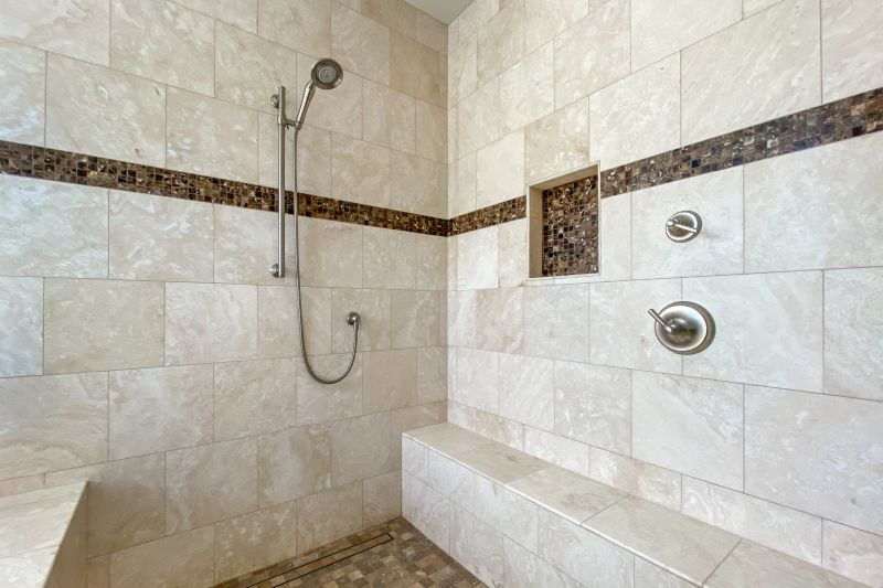 Shower with Built-in Shelves